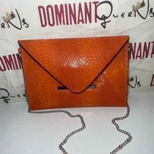 Orange Snakeprint purse